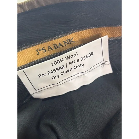NEW brown Jos A Bank 36R 36 signature gold suit dress pants trousers 100% Wool